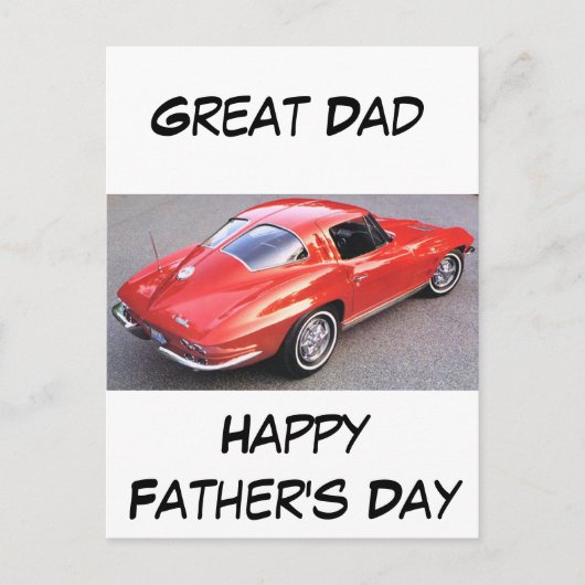 Vatertag großer Vater Postkarte (Vorderseite)