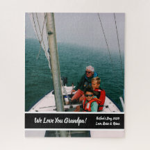 Vatertag Großvater Foto Geschenk Custom Puzzle