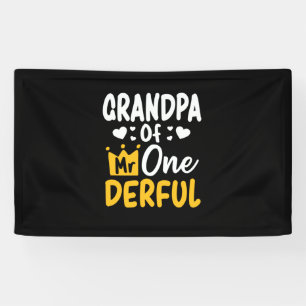 Vatertag Großvater von Herrn Onederful 1. Geburts Banner