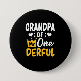 Vatertag  Großvater von Herrn Onederful 1. Geburts Button