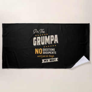 Vatertag Grumpa Way Funny Grandpa Strandtuch