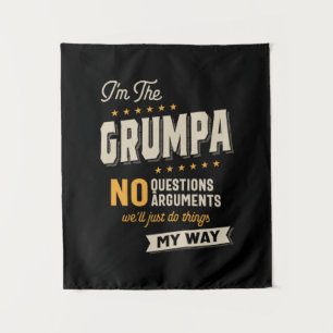 Vatertag Grumpa Way Funny Grandpa Wandteppich