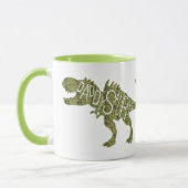 Vatertag - Grüner Daddysaurus Dinosaurier Tasse (Links)