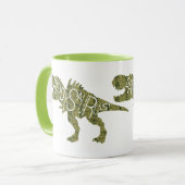 Vatertag - Grüner Daddysaurus Dinosaurier Tasse (Vorderseite Links)