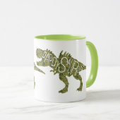 Vatertag - Grüner Daddysaurus Dinosaurier Tasse (VorderseiteRechts)