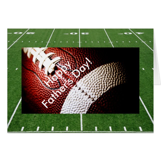 Vatertag Grußkarte/Fußball (Vorderseite (Horizontal))
