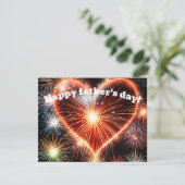 Vatertag Grußkarte mit Feuerwerk Karte (Stehend Vorderseite)