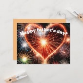 Vatertag Grußkarte mit Feuerwerk Karte (Vorderseite/Rückseite Beispiel)