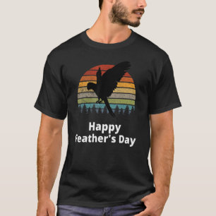 Vatertag Haustiere Vögel beobachten Parrot Feather T-Shirt