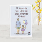 Vatertag - Held meiner Tochter Karte (Gelbe Blume)