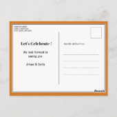 Vatertag Hinterhof Orange Ribbon GRILLEN Party Postkarte (Rückseite)