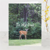 Vatertag Hirsch Karte (Gelbe Blume)