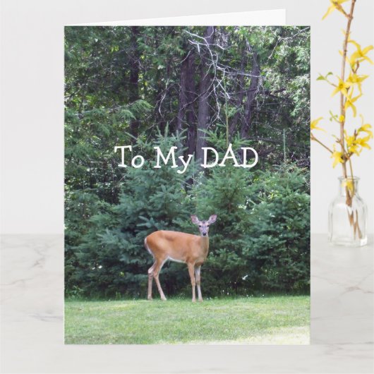 Vatertag Hirsch Karte (Gelbe Blume)