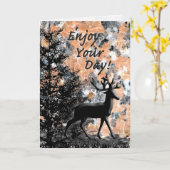 Vatertag Hirsch Karte (Gelbe Blume)