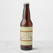 Vatertag Holzschild Bierflaschenetikett (Vorderseite)