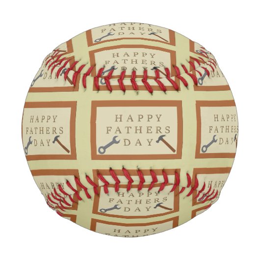 Vatertag Holzschild Gemustert Baseball (Vorderseite)