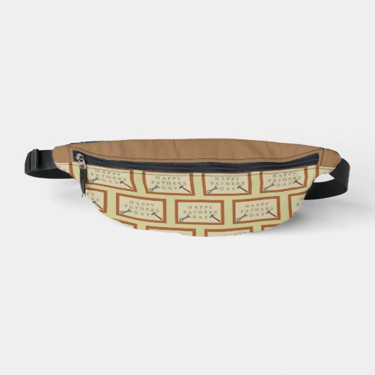 Vatertag Holzschild Gemustert Bauchtasche (Vorderseite)