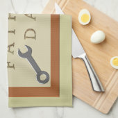 Vatertag Holzschild Geschirrtuch (Viertel Falte)