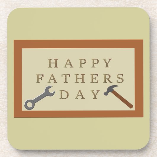 Vatertag Holzschild Getränkeuntersetzer (Vorderseite)