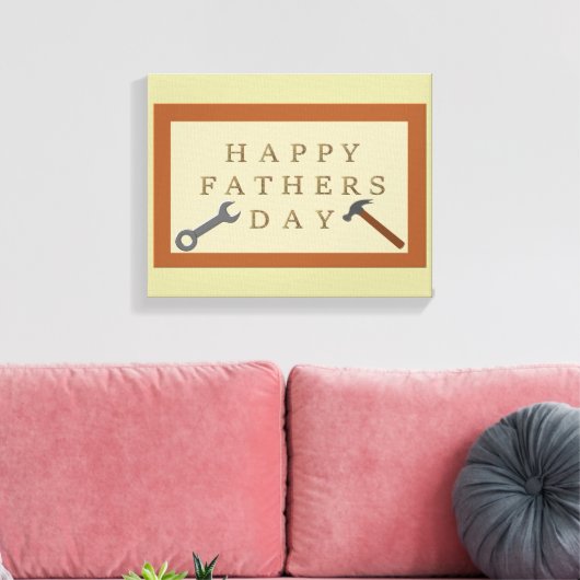 Vatertag Holzschild Leinwanddruck (Insitu (Wohnzimmer))