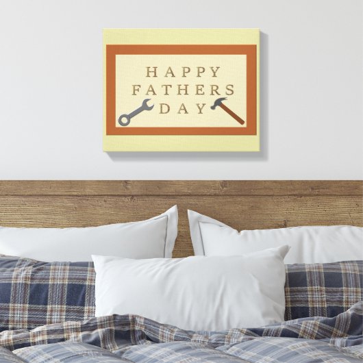 Vatertag Holzschild Leinwanddruck (Insitu (Schlafzimmer))