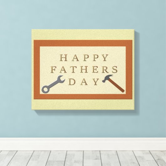 Vatertag Holzschild Leinwanddruck (Insitu (Holzboden))