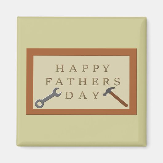 Vatertag Holzschild Magnet (Vorne)