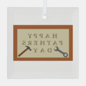 Vatertag Holzschild Ornament Aus Glas (Rückseite)