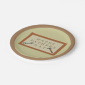 Vatertag Holzschild Pappteller (Schrägansicht)