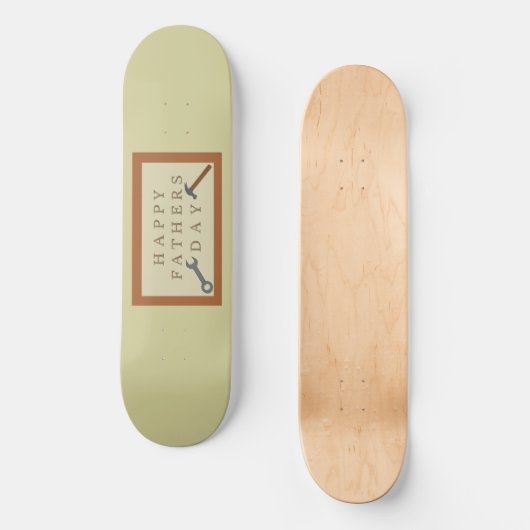 Vatertag Holzschild Skateboard (Vorderseite)