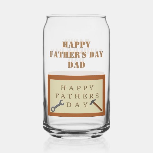 Vatertag Holzsignatur benutzerdefinierte Meldung Dosenglas (Vorderseite)