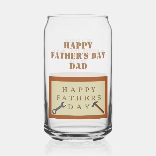 Vatertag Holzsignatur benutzerdefinierte Meldung Dosenglas (Rückseite)