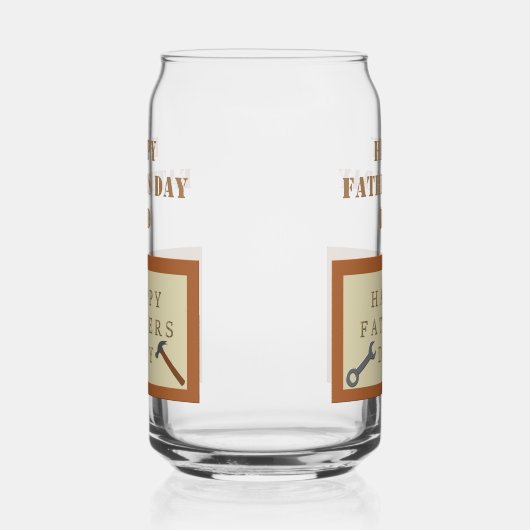 Vatertag Holzsignatur benutzerdefinierte Meldung Dosenglas (Links)