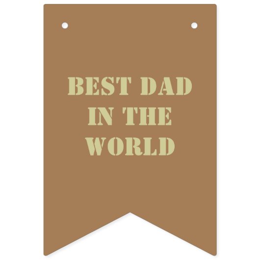 Vatertag Holzsignatur benutzerdefinierte Meldung Wimpelkette (Zweite Fahne)