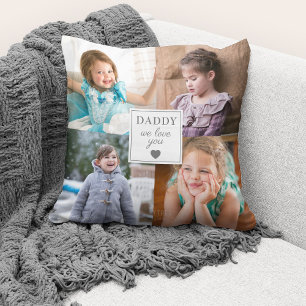 Vatertag Hören Wir Liebe Sie Vater 4 FotoCollage Kissen