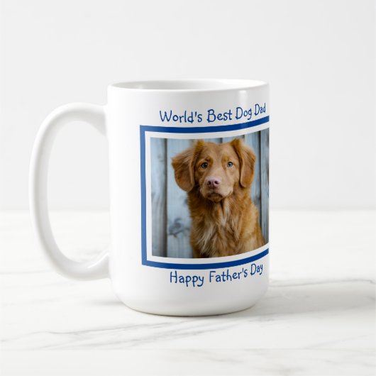 Vatertag Hund - Foto für Haustiere - Bester Vater Kaffeetasse (Links)