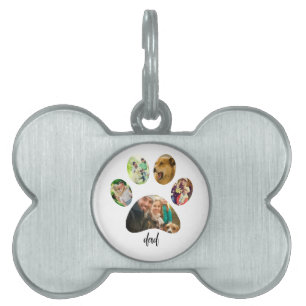Vatertag Hund Vater 5 Paw Print Foto Collage Tiermarke
