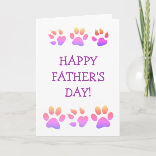 Vatertag Hund Vater Feiertagskarte (Vorderseite)