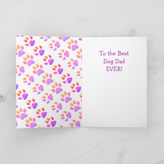 Vatertag Hund Vater Feiertagskarte (Innenseite)