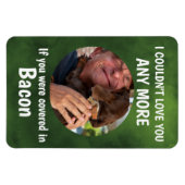 Vatertag Hundshunde Zitat Custom Foto Green Magnet (Horizontal)