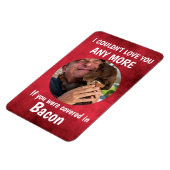 Vatertag Hundshunde Zitat Custom Foto Red Magnet (Linke Seite)