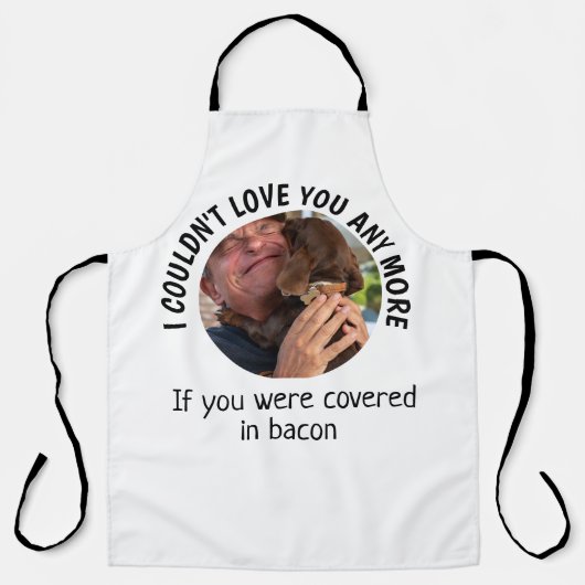 Vatertag Hundshunde Zitat Custom Foto Weiß Schürze (Vorderseite)