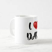 Vatertag I Love Dad Herzexplosion Geschenk  Kaffeetasse (Vorderseite Links)