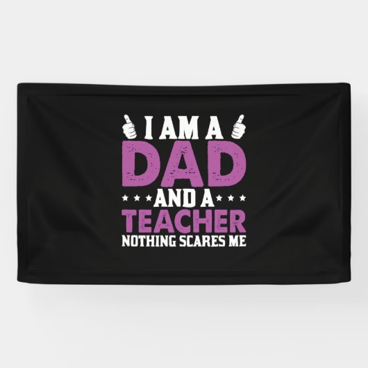 Vatertag Ich bin Vater und Lehrer Banner (Horizontal)