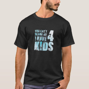 Vatertag Ich habe 4 Kinder Vater Papa Pop Eltern T-Shirt