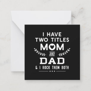 Vatertag Ich habe zwei Titel Mama und Vater Mitteilungskarte