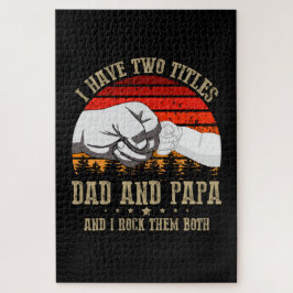 Vatertag | Ich habe zwei Titel Vater und Papa Puzzle