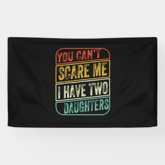 Vatertag Ich habe zwei Töchter Banner