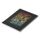 Vatertag Ich habe zwei Töchter Notizblock (Rotiert)