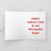 Vatertag Ich Liebe meine Väter Karte (Innenseite)